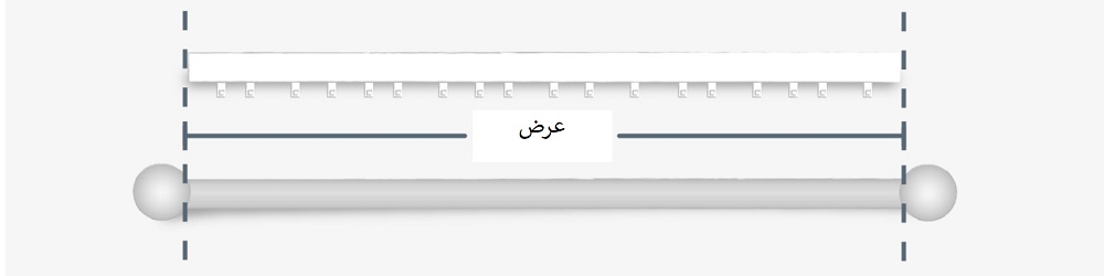 اندازه گیری عرض پرده